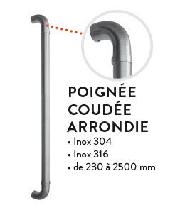 Poignée coudée arrondie Poignée coudée arrondie